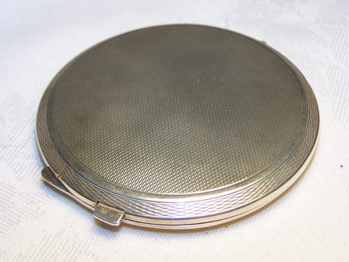 Antiques Atlas Silver Guilloche Enamel Powder Compact