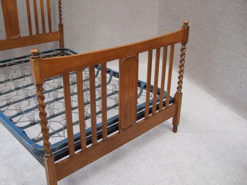 Oak Barley Twist Double Bed Antiques Atlas 