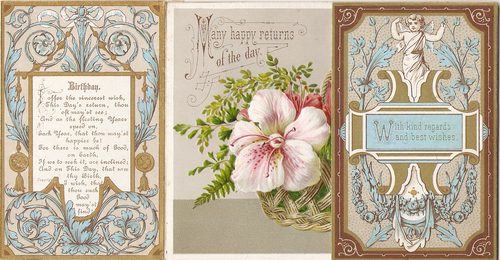 Antiques Atlas - Victorian Birthday Card - C.1880's